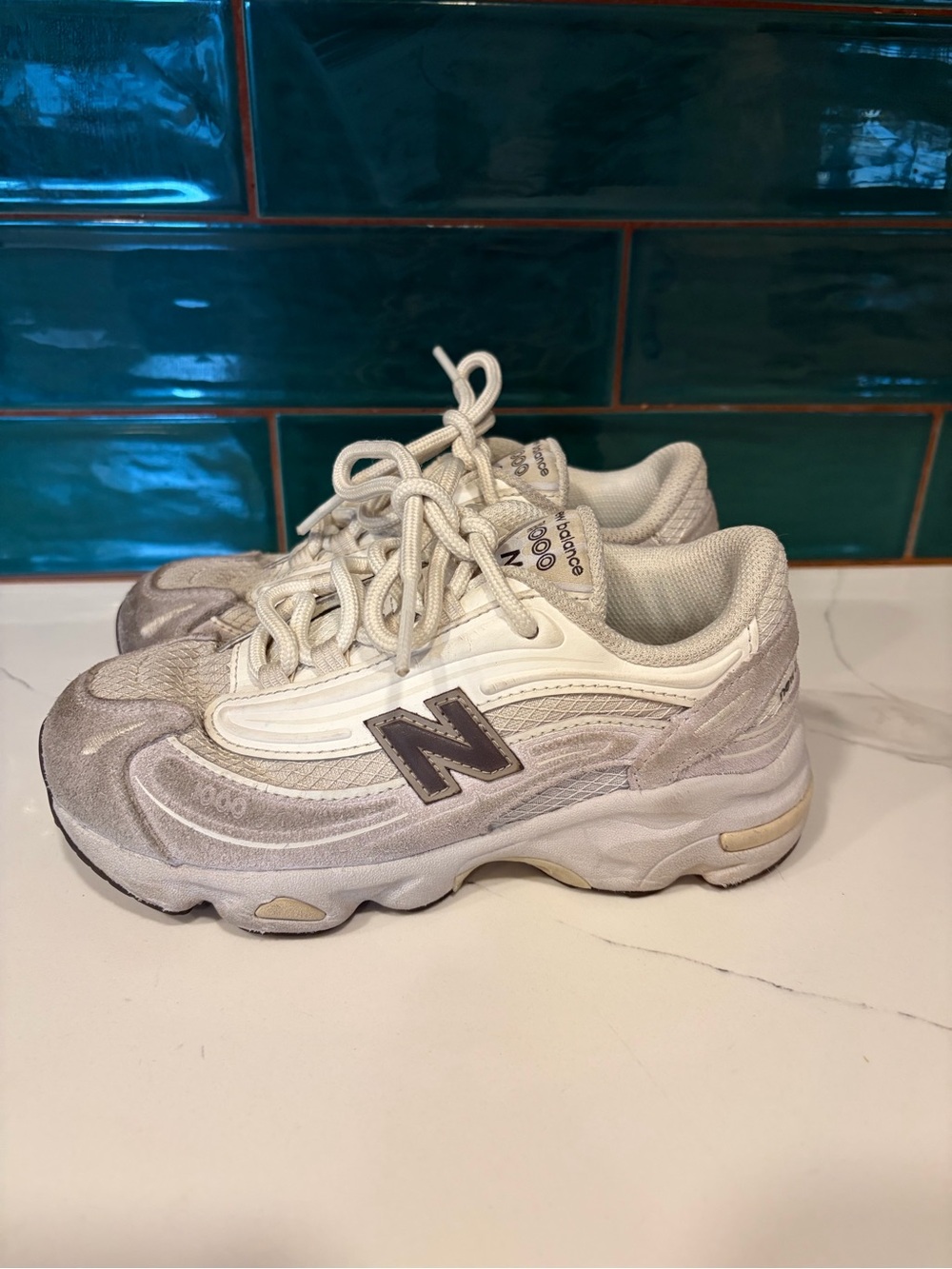 New Balance Kids Light Gray/White 530-Inspired Cushion Sneakers Size 13